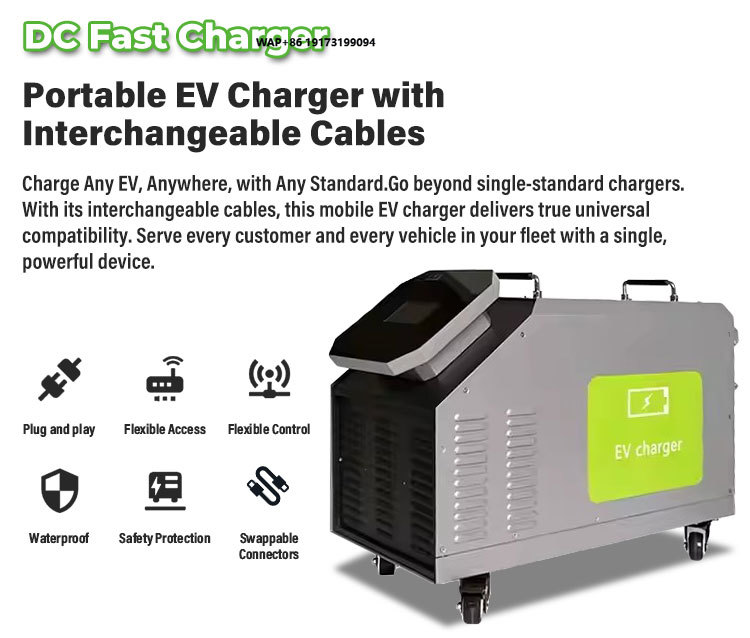 Portable Dc Fast Charger 20Kw Ccs2 - Carregador Móvel DC para Veículos Elétricos