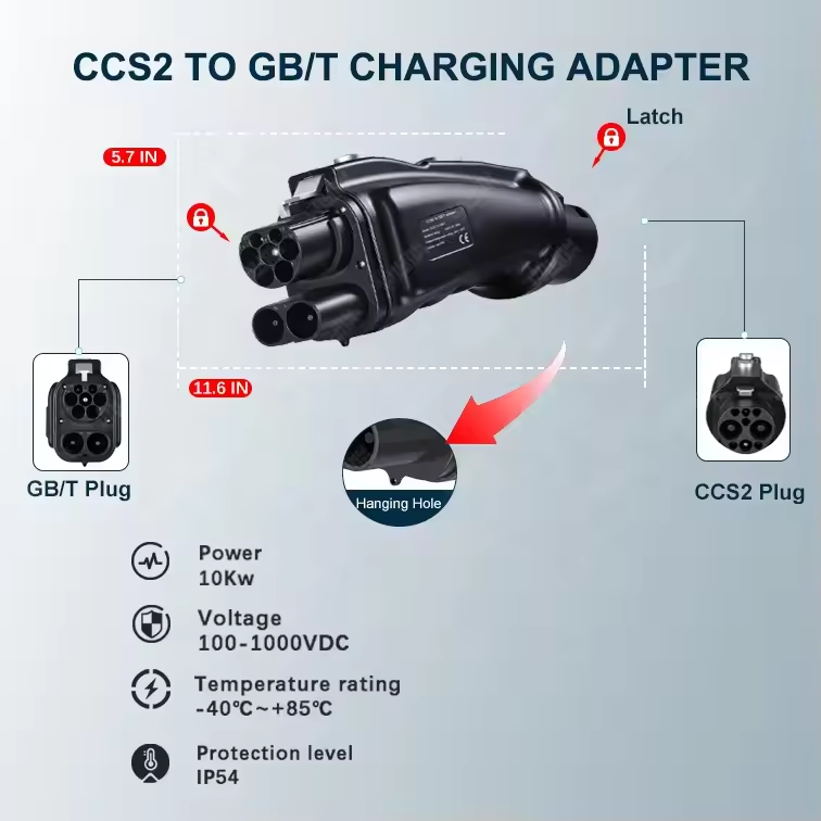 Gb/T To Ccs2 200A Fast Charging Adapter - Adaptador DC CCS2 para GB/T Combo