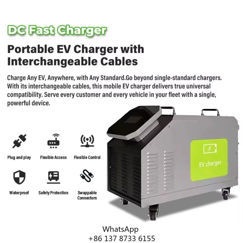 Portable Dc Fast Charger 20Kw Ccs2 - Carregador Móvel DC para Veículos Elétricos