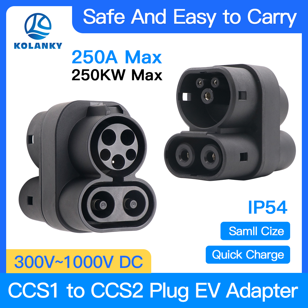 Ccs2 To Ccs1 Fast Charge Adapter 250Kw - Adaptador de carregador CCS1 para CCS2