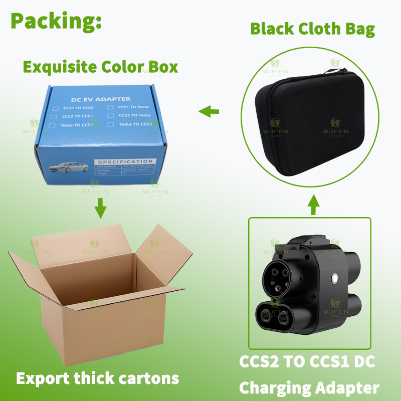 Wufen ccs2 para ccs1 250a adap - Ccs2 To Ccs1 Fast Charge Adapter 250Kw avaliação e preço