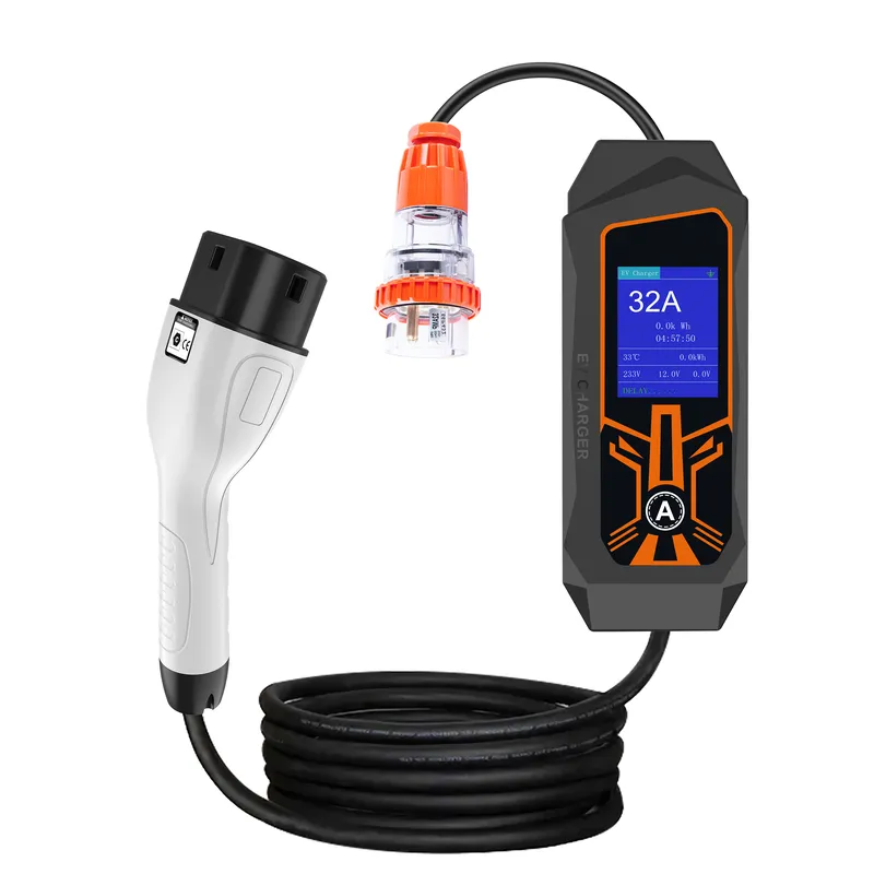 Carregador Portátil para Veícu - Portable Ev Charger 32A Type 2 Cee Plug avaliação e preço