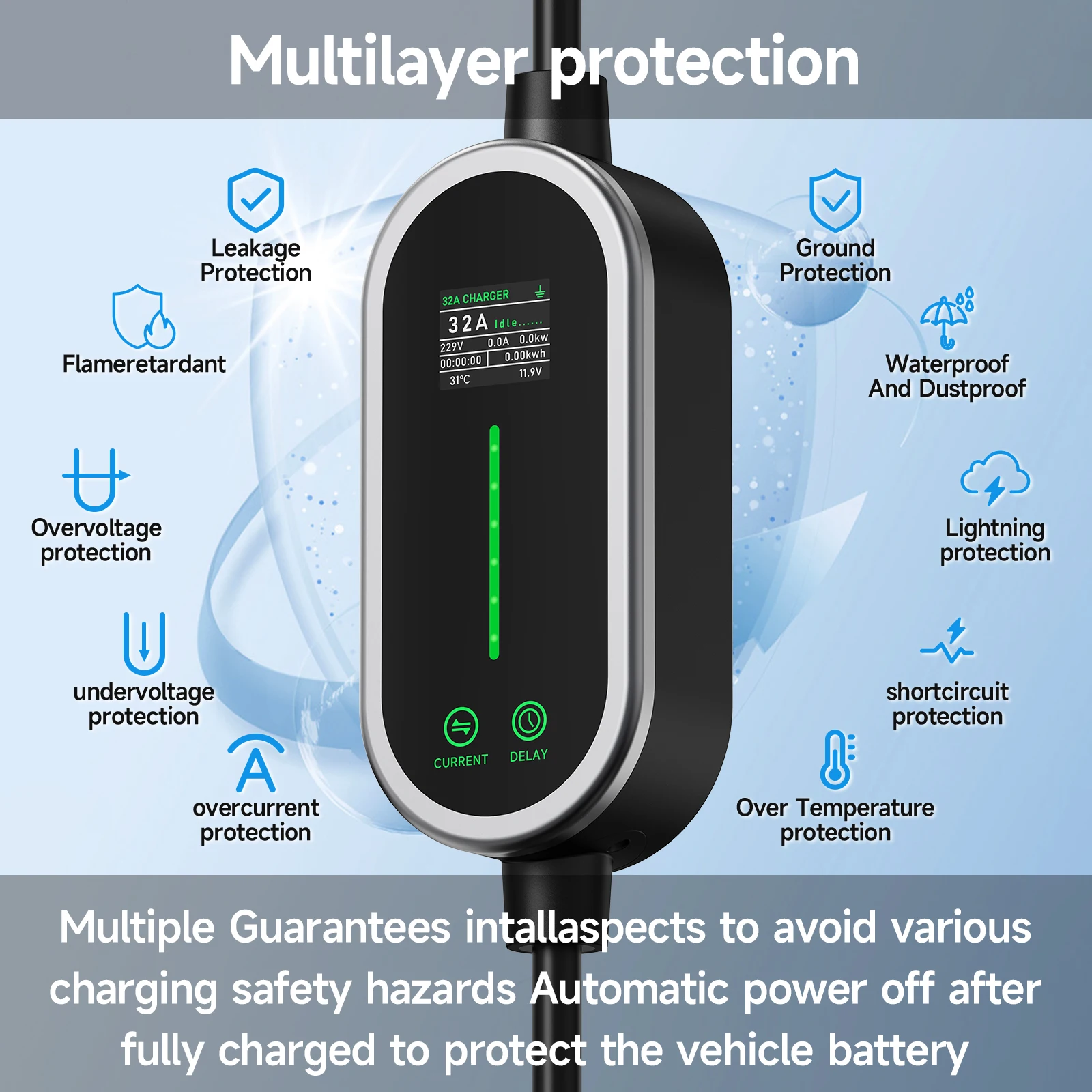 Carregador EV portátil AFEEV 7 - Portable Ev Charger 32A Type 2 Cee Plug avaliação e preço