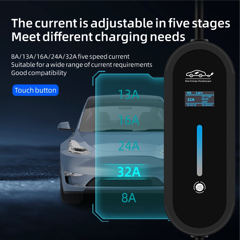 Romada 7kw 32a ev carregador p - Portable Ev Charger 32A Type 2 Cee Plug avaliação e preço
