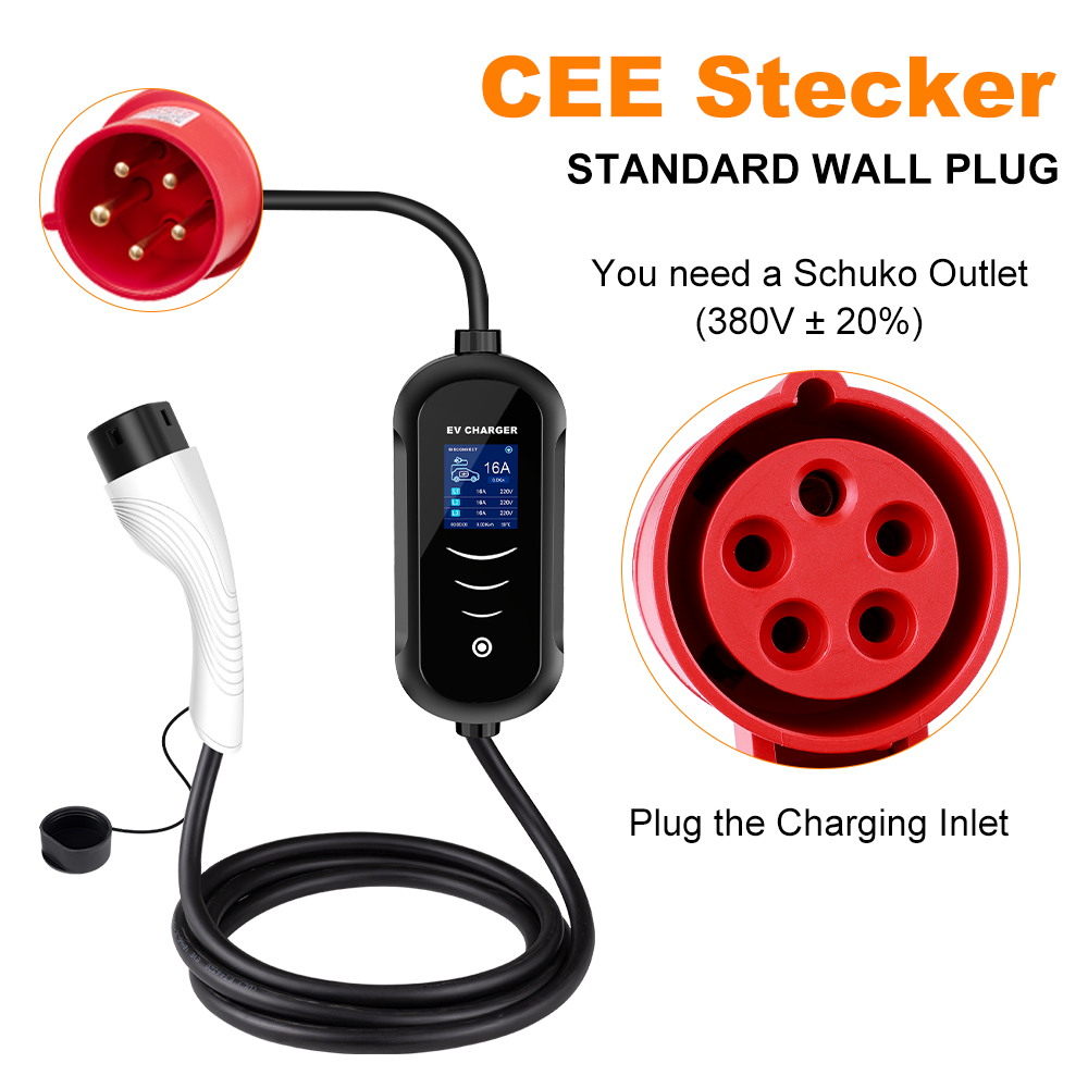 IPENGEN-Carregador Portátil pa - Portable Ev Charger 32A Type 2 Cee Plug avaliação e preço